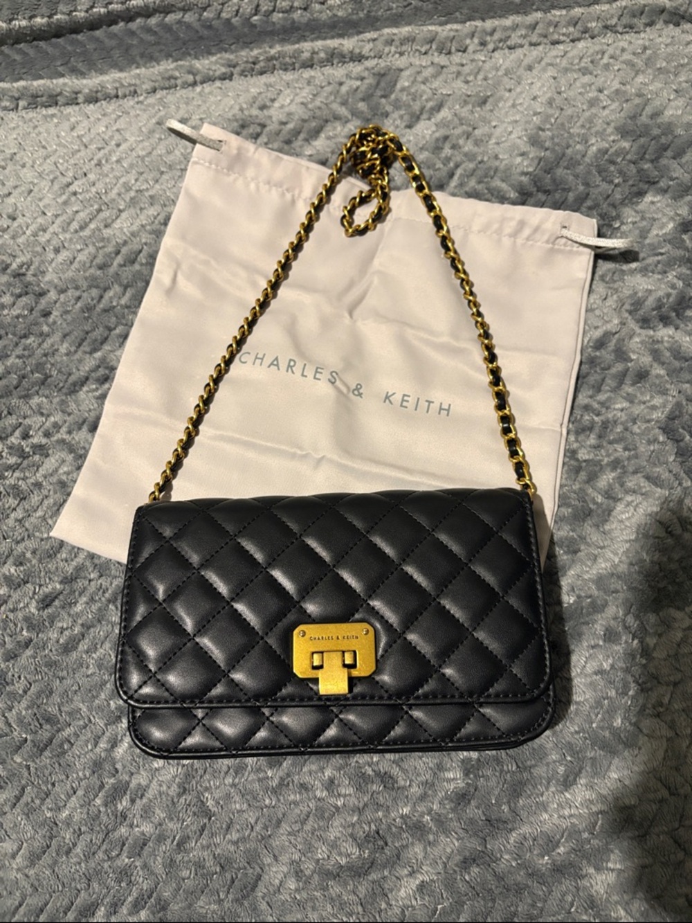 Charles and Keith Clutch Chain Strap Bag